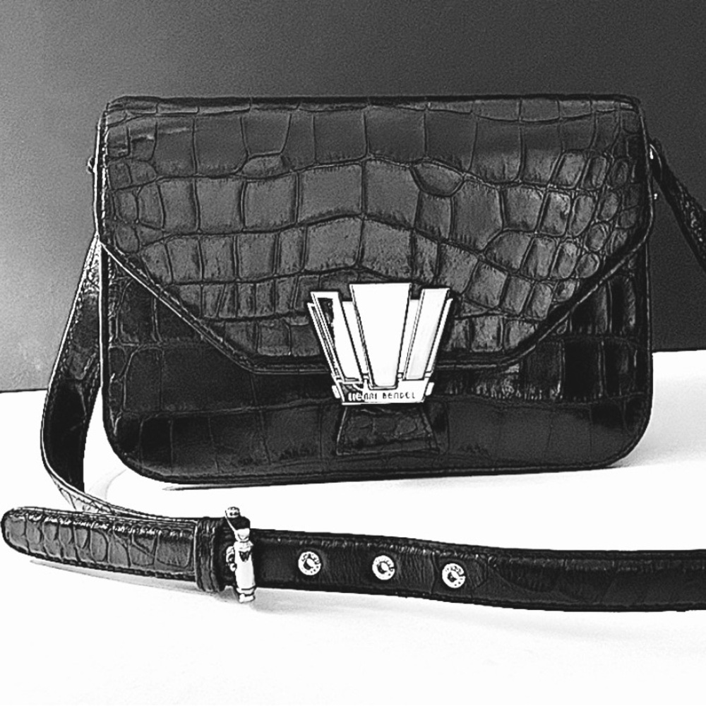 Henri Bendel Croc Textured Handbag